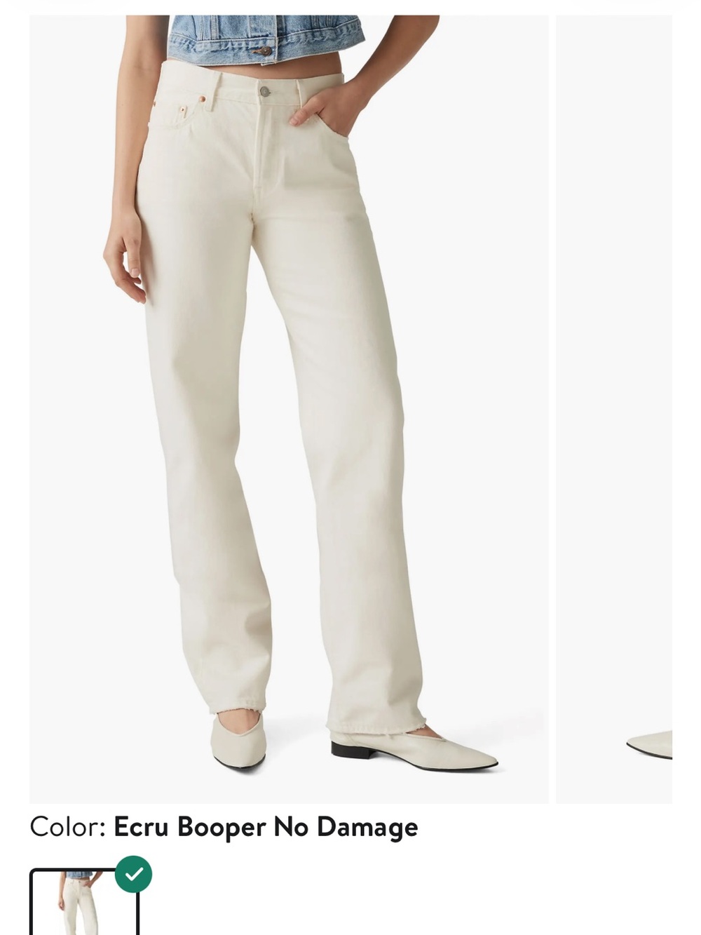 Levi's Ecru Straight-Leg Jeans